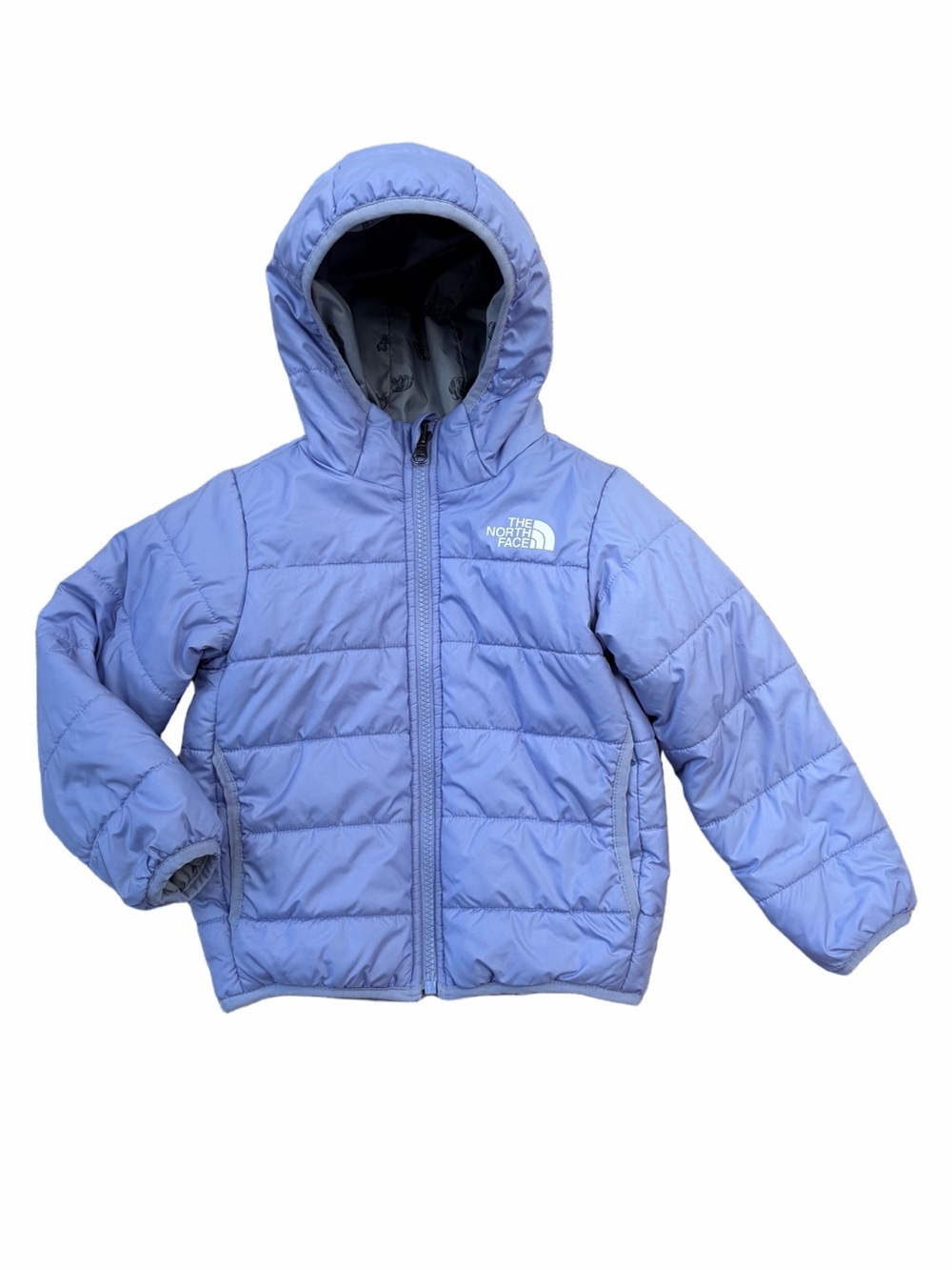 The North Face Size 3T Purple Bear Reversible Perrito Insulated Jacket Coat